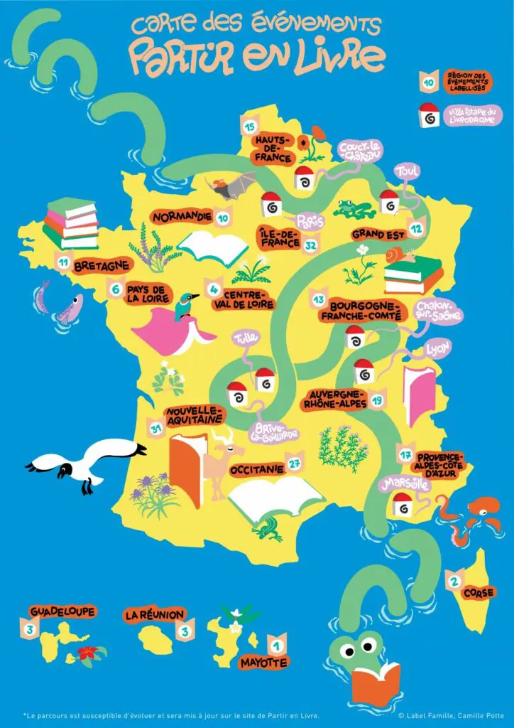 carte de france pour festival partir en livre