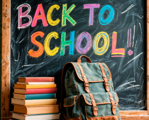 rentrée scolaire 2025 sac a dos tableau back to school