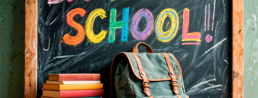 rentrée scolaire 2025 sac a dos tableau back to school